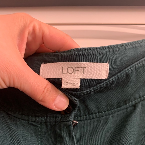 🍁LOFT high rise wide leg poplin pants, size 10 - Picture 4 of 4